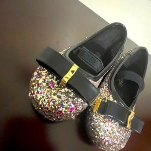 Michael Kors Girls glitter strapped shoes